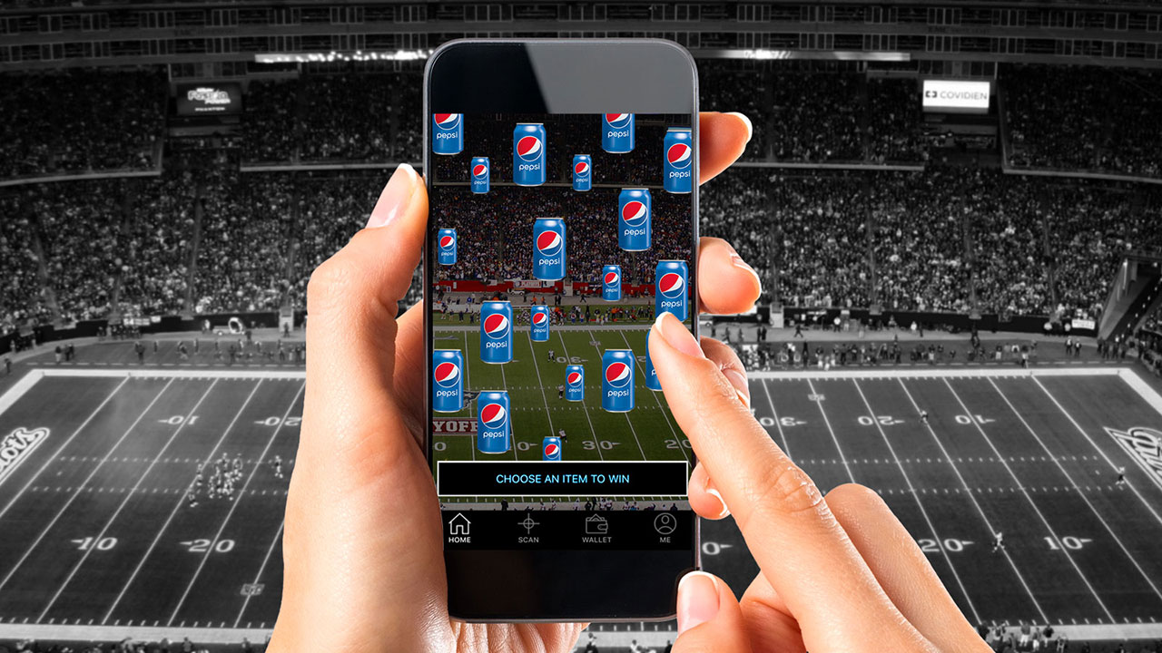 Sizzle's Pepsi / Patriots Augmented Reality Game