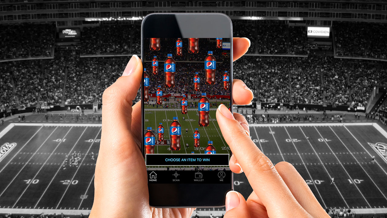 Sizzle's Pepsi / Patriots Augmented Reality Game